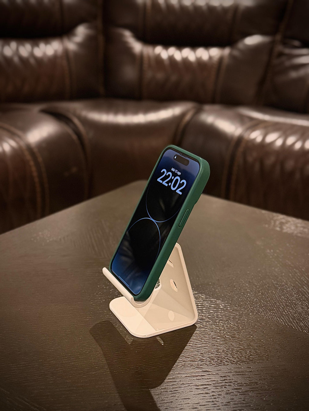 Soporte para móvil o tablet blanco mate