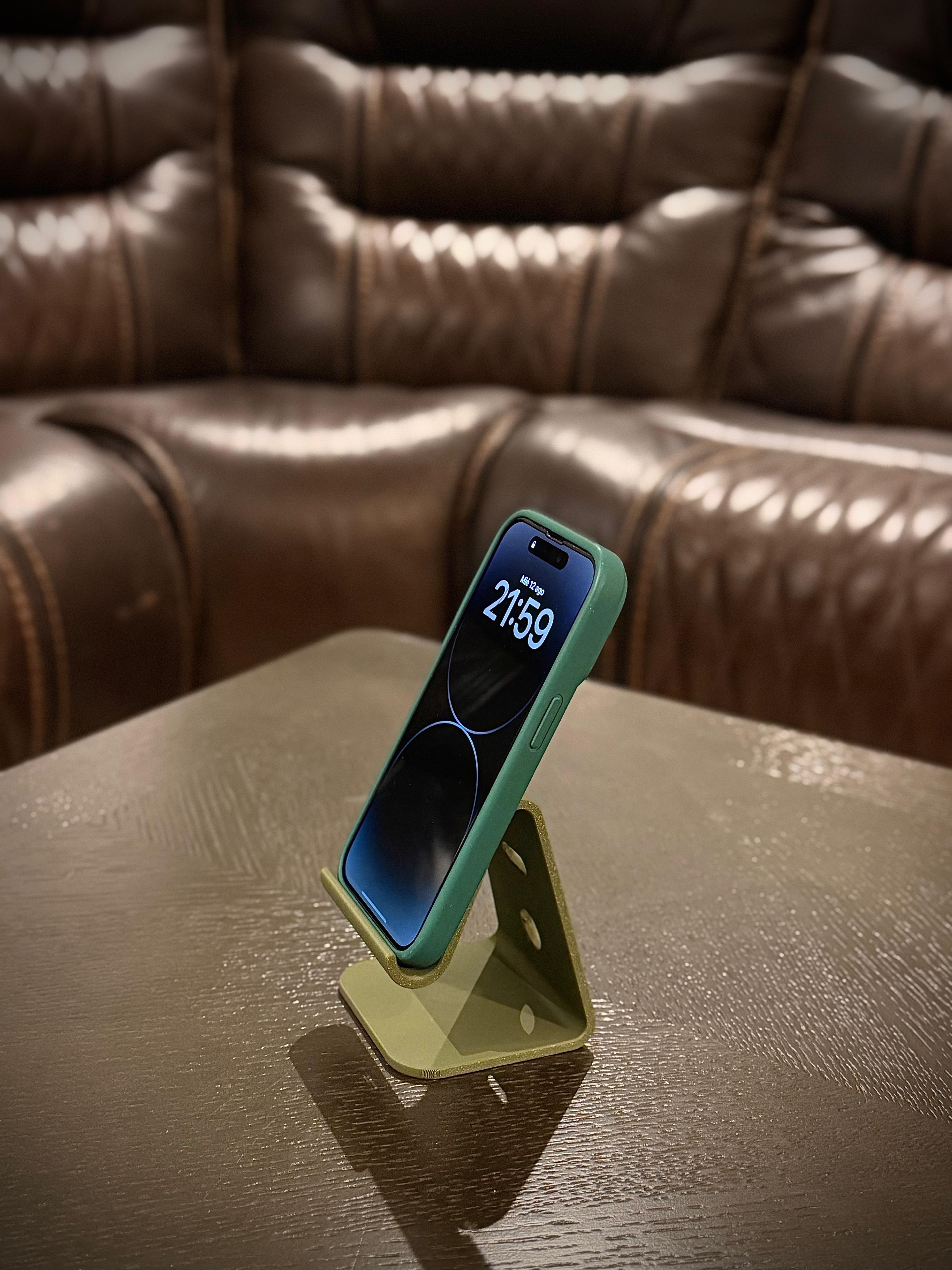 Soporte para móvil y tablet verde mate