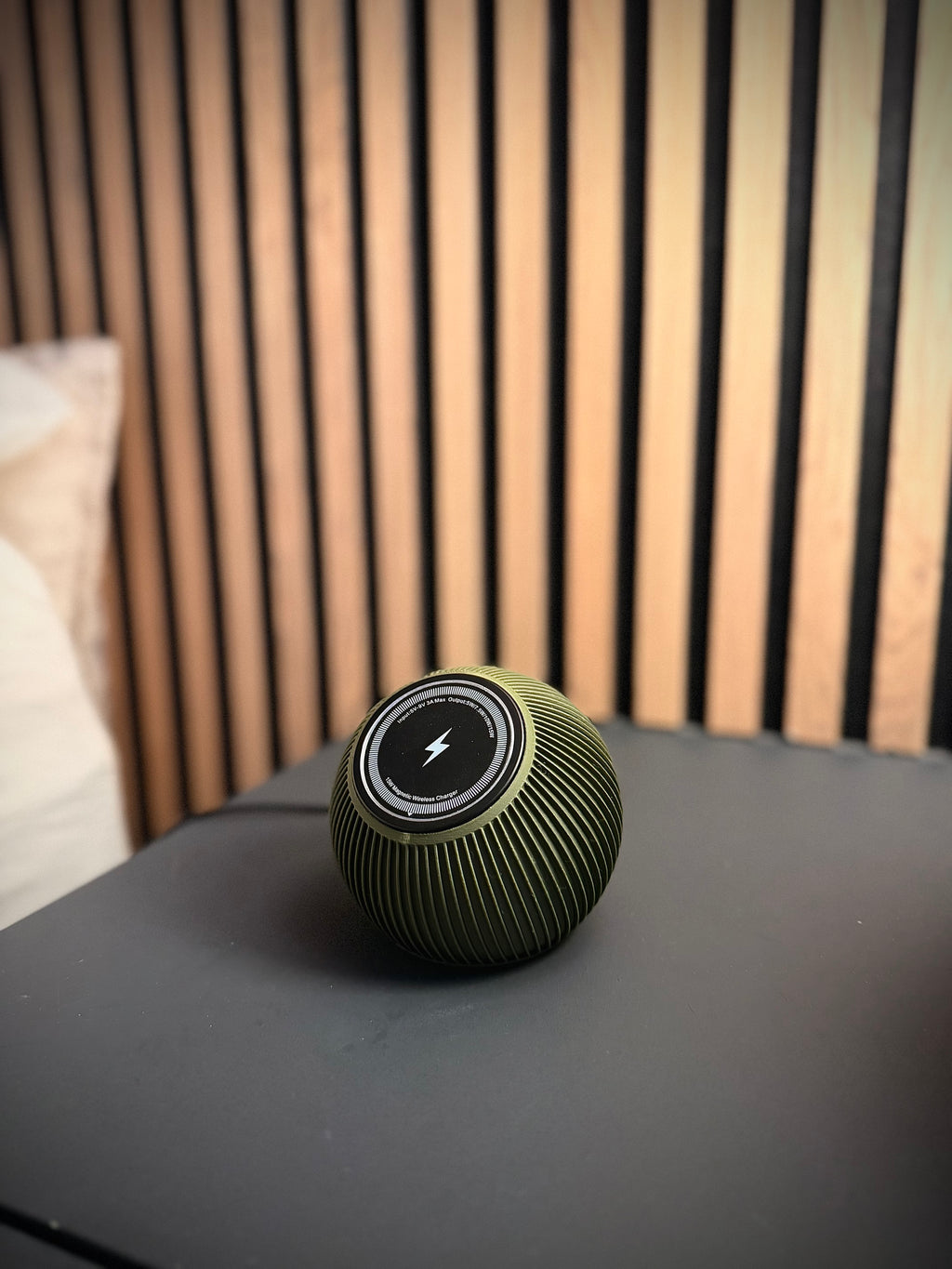 Cargador magnético inalambrico verde mate
