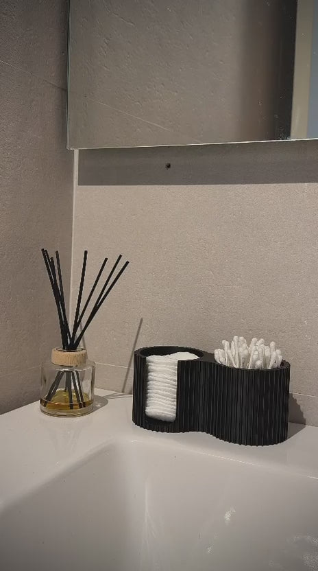 Dispensador de bastoncillos y discos de algodón