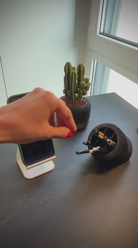 Soporte para móvil o tablet blanco mate